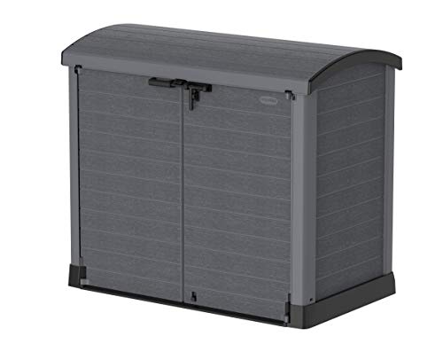 Duramax - Arcón cubre cubos exterior - 1200 L - PVC - color gris antracita