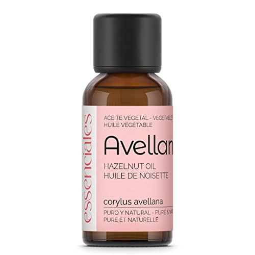 Essenciales - Aceite Vegetal de Avellana, 100% Puro, 30 ml | Aceite Vegetal Corylus Avellana, 1ª Presión Frío