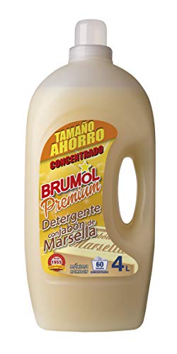 Brumol Detergente Marsella Premium, 60 Lavados - Paquete de 4 x 4000 ml - Total: 16000 ml