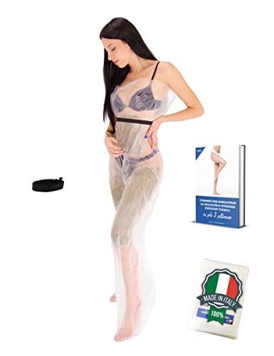 Juego de 12 pantalones de papel profesional desechables, fabricados en Italia, para tratamientos anticelulíticos estéticos, lodos y algas para esteticistas