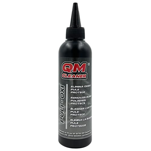 QM Cleaner Puli-Oxi Mini | Limpiador de Óxido Rápido y Eficaz. Elimina y Protege del Óxido de tubos de escape, acero, latón, cromados, colectores, loza…