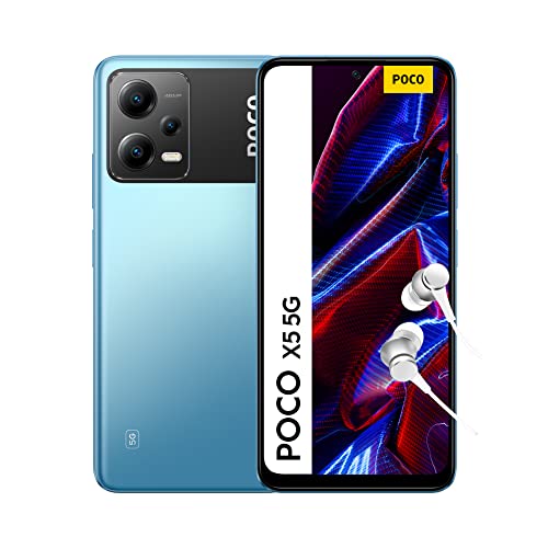 POCO X5 5G - Smartphone de 6+128GB, Pantalla de 6.67” 120Hz FHD+ AMOLED, Snapdragon 695, Camara 48MP AI Triple, 5000mAh, NFC, Azul (Versión ES + 3 años de garantía)