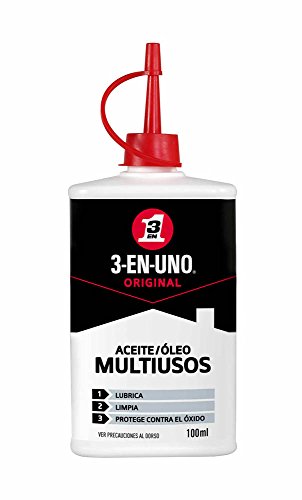 3 EN UNO 34059 - Gotero lubricante, para limpieza y protección (100 ml), Transparente