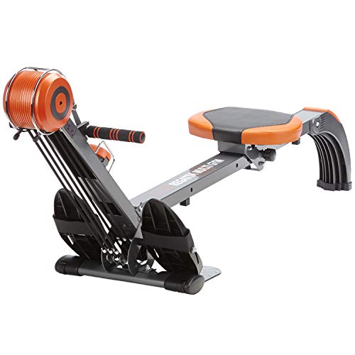 skandika Regatta Multi Gym Poseidon - máquina Remo - Plegable - Sistema de Freno silencioso - Peso 17 kg (Naranja)