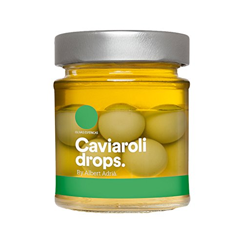 Caviaroli Drops - Aceitunas Verdes Esferificadas, 12 Aceitunas - 170 gramos