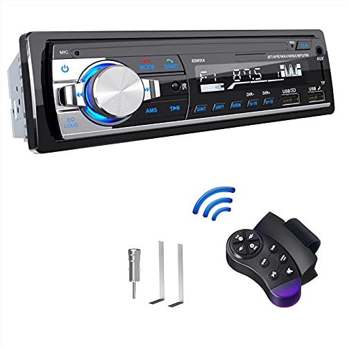 Autoradio Bluetooth Manos Libres, CENXINY 4 x 65W RDS Radio de Coche Bluetooth 5.0 LCD con Reloj, Soporte USB/AUX en FM/MP3/WMA/WAV/MPE