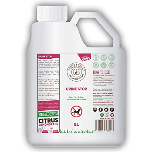 C&G - Spray para Repelente de orina para Gatos y Perros, para Detener a Gatos y Perros, Repetir la señalización en Interiores y Exteriores | 100% Natural para Eliminar la orina del enzima