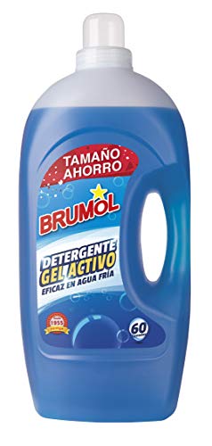 Brumol Detergente Gel Activo, 60 Lavados - Paquete de 4 x 4000 ml - Total: 16000 ml