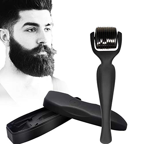 LATTCURE Rodillo de crecimiento de barba, Dermaroller de 0,5 mm, MicroneedlingRoller, Beard Rolleraus para el cuidado de la barba, que le da una barba sexy
