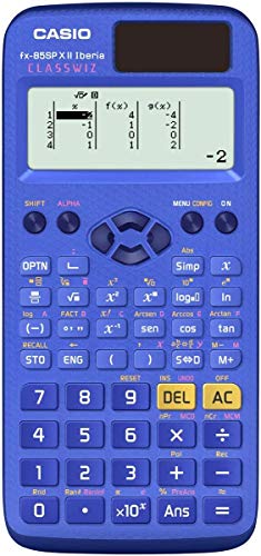 Casio FX-85SPXII Iberia- Calculadora científica, Recomendada para el curriculum español y portugués, 252 funciones, solar, color azul