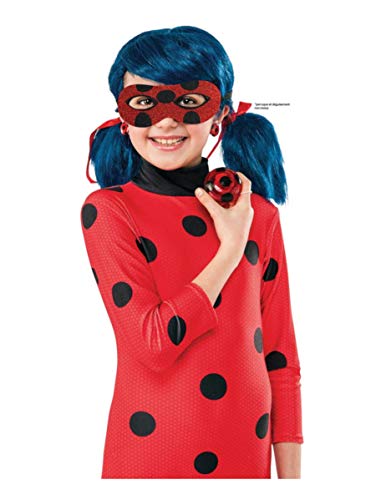 Rubies - Miraculous Officiel - Kit de accesorios LadyBug infantil con un lobo brillante + un Yo-Yo + pendientes de clip. Ideal para Carnaval, Halloween o Aniversario LadyBug Miraculous