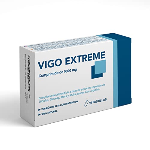 VIGO EXTREME 1000 MG | 10 Cáps. Sin Ninguna Contraindicación | Made In Italy | Energizzante Naturale con Tribulus, Maca, Muira Puama, Ginseng y L-Arginina en pastillas, para apoyo cardiovascular