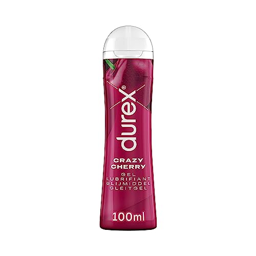 DUREX Gel Lubricante Crazy Cherry – Sabor cereza – Lubricante a base de agua – 100 ml