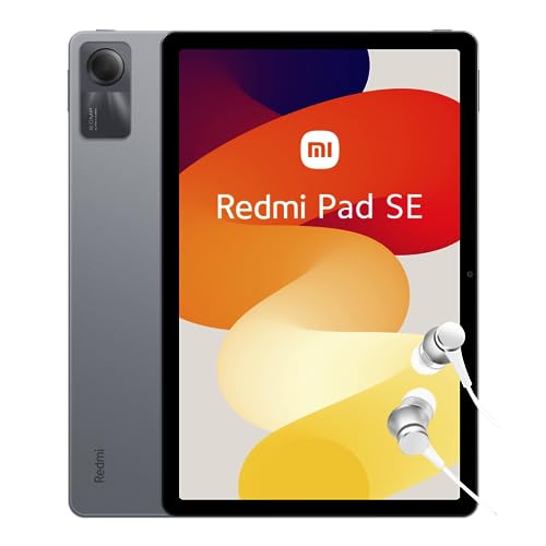 Xiaomi Redmi Pad SE Tablet de 11', WiFi, Pantalla FHD+ de 90Hz, 4GB de RAM, 128GB de ROM, Batería de 8000 mAh, Versión ES, 3 años de garantía, Gris
