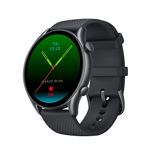 Amazfit GTR 3 Pro Smartwatch Pantalla AMOLED de 1.45' Frecuencia Cardíaca Sueño Estrés Monitorización de SpO2 Reloj Deportivo con 150 Modos Deportivos GPS Llamadas Bluetooth Control de Música Alexa