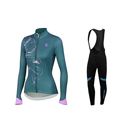 UGLY FROG Bike Wear De Manga Larga Maillot Ciclismo Mujer Bodies Long Bib Tights with Gel Pad Spring Style