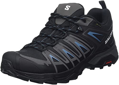 Salomon X Ultra Pioneer Gore-Tex Zapatillas de Senderismo para Hombre, Cualquier clima, Sujeción del pie segura, Estabilidad y amortiguación, Negro (Black), 43 1/3 EU
