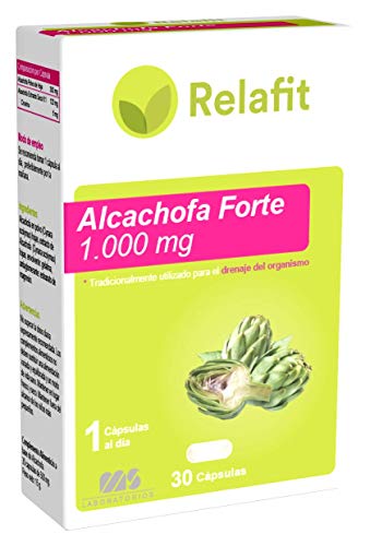 Alcachofa Forte 1.000 mg – 30 Cápsulas | Relafit - Laboratorios MS | Suministro para 1 mes | Depurativo, digestivo y diurético