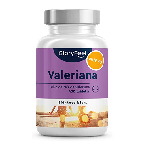 Valeriana 400 Tabletas (+1 año) - 500 mg por Tableta - Relaja y facilita el proceso para conciliar el sueño - Valeriana Forte alta dosificación - 100% vegano y sin aditivos - Probado en laboratorio