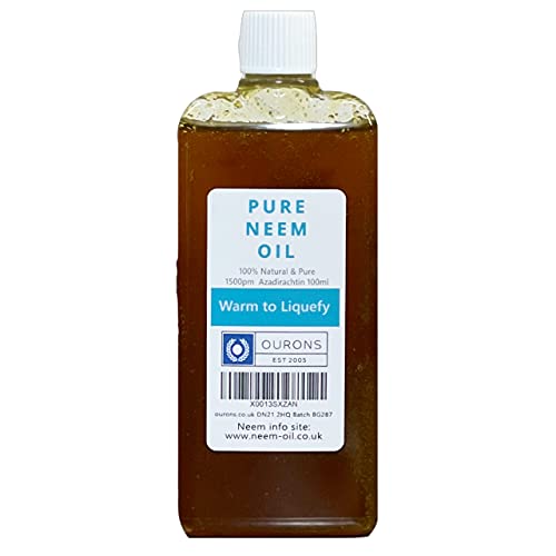 OURONS - Aceite de neem 100 ml, 100% virgen puro nim, aceite multiusos para plantas Hogar y jardín