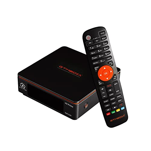 GT Media V9 Prime Satelite Ricevitore Codificador - Aoxun DVB S2X Decodificador Oficial Freesat, 1080P Full HD Support CCcam Newcam IPTV, con 2.4G WiFi Incorporado, Versión actualizada de V9 Super