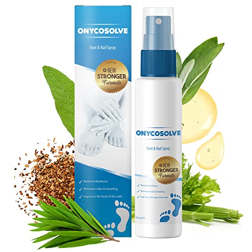 Spray Onycosolve para pie de atleta - Desodorante contra el mal olor - Desodorante para unas uñas más fuertes y piel sana - Desodorante para pies contra la sudoración y la picazón en los pies -50 ml