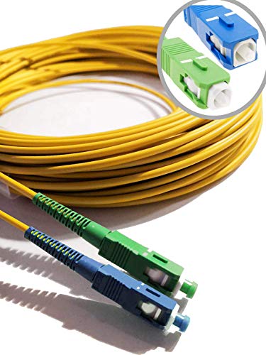 Elfcam - Cable de fibra óptica (franja óptica), compatible con SC/APC a SC/UPC, compatible con Free Box (35 m)