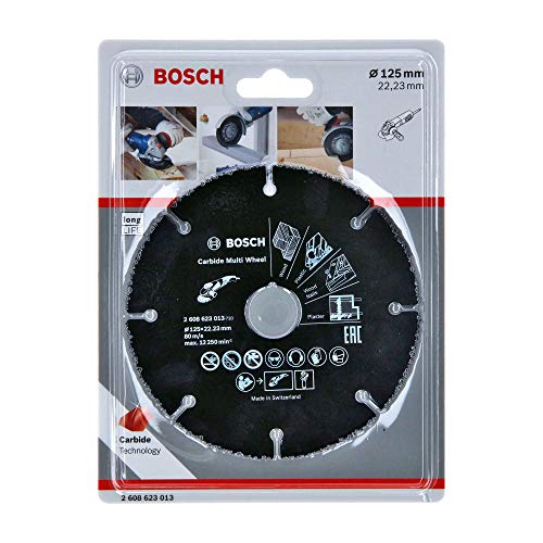 Bosch Professional Disco de corte Carbide Multi Wheel (Multi Material, Ø 125 mm, accesorio para amoladora)