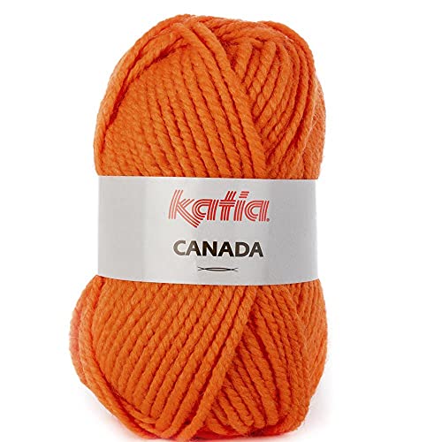 Lanas Katia Canada Ovillo de Color Naranja Cod. 46